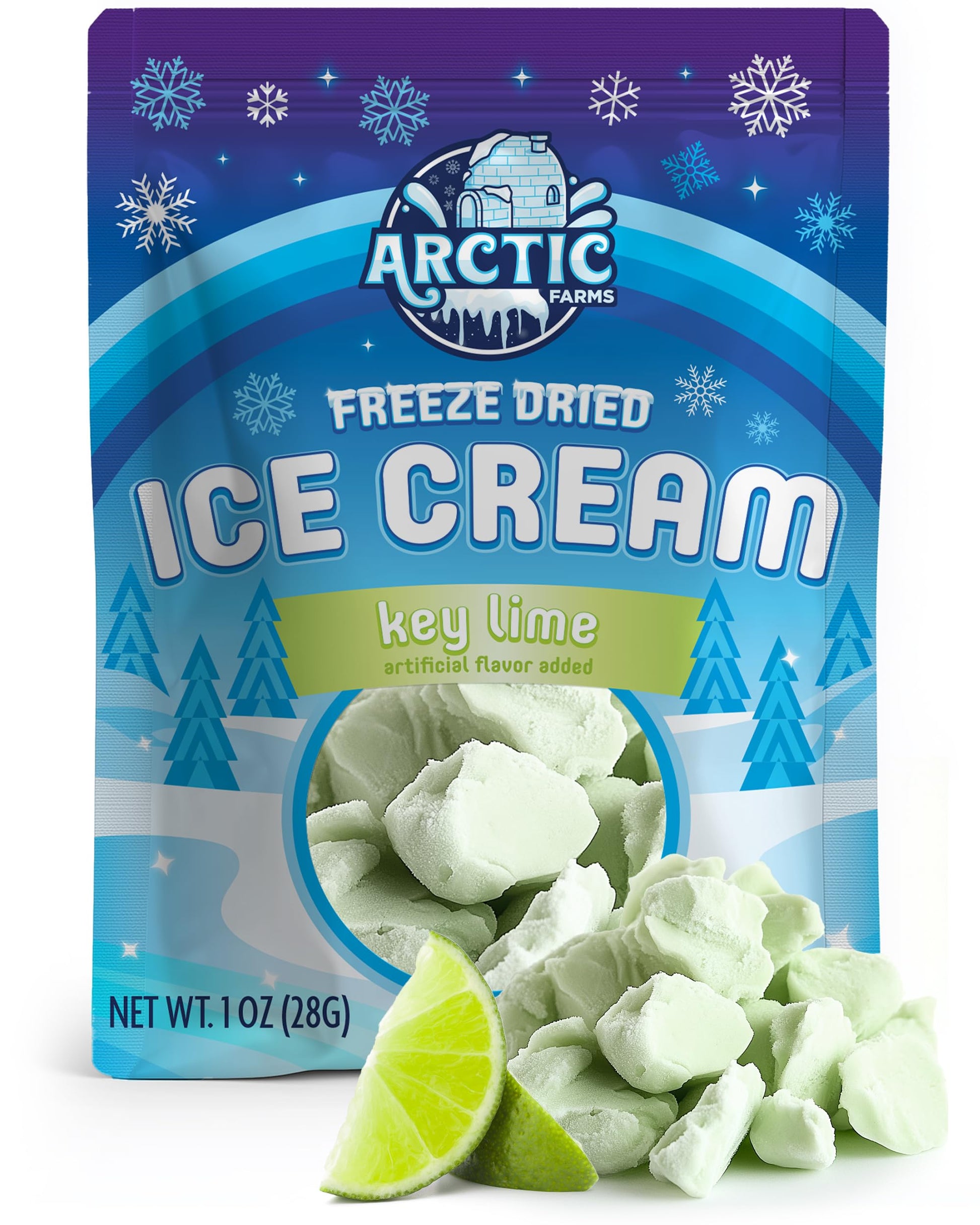 Arctic Farms Freeze Dried Ice Cream that Does Not Melt (Key Lime)