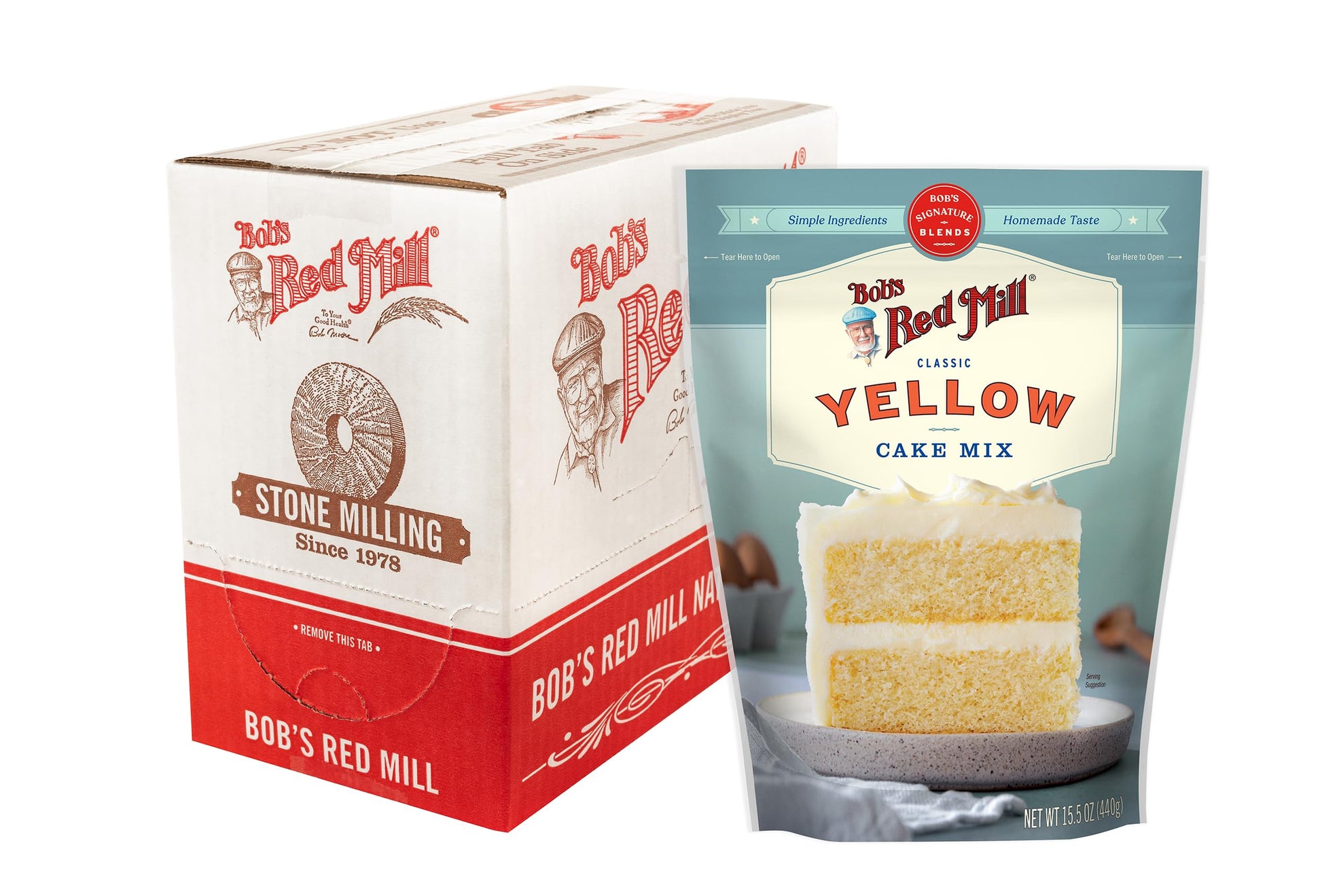 Bob'S Red Mill Signature Yellow Cake Baking Mix, 15.5Oz (Pack Of 4) - Non Gmo, Kosher