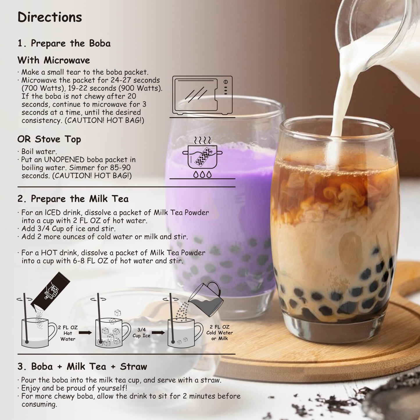 Boba Moo X Premium Boba Tea Kit Combo (Classic & Taro) - Only 5,000 Kits Yearly, Small Batch Bubble Tea Kit With Boba Tapioca Pe