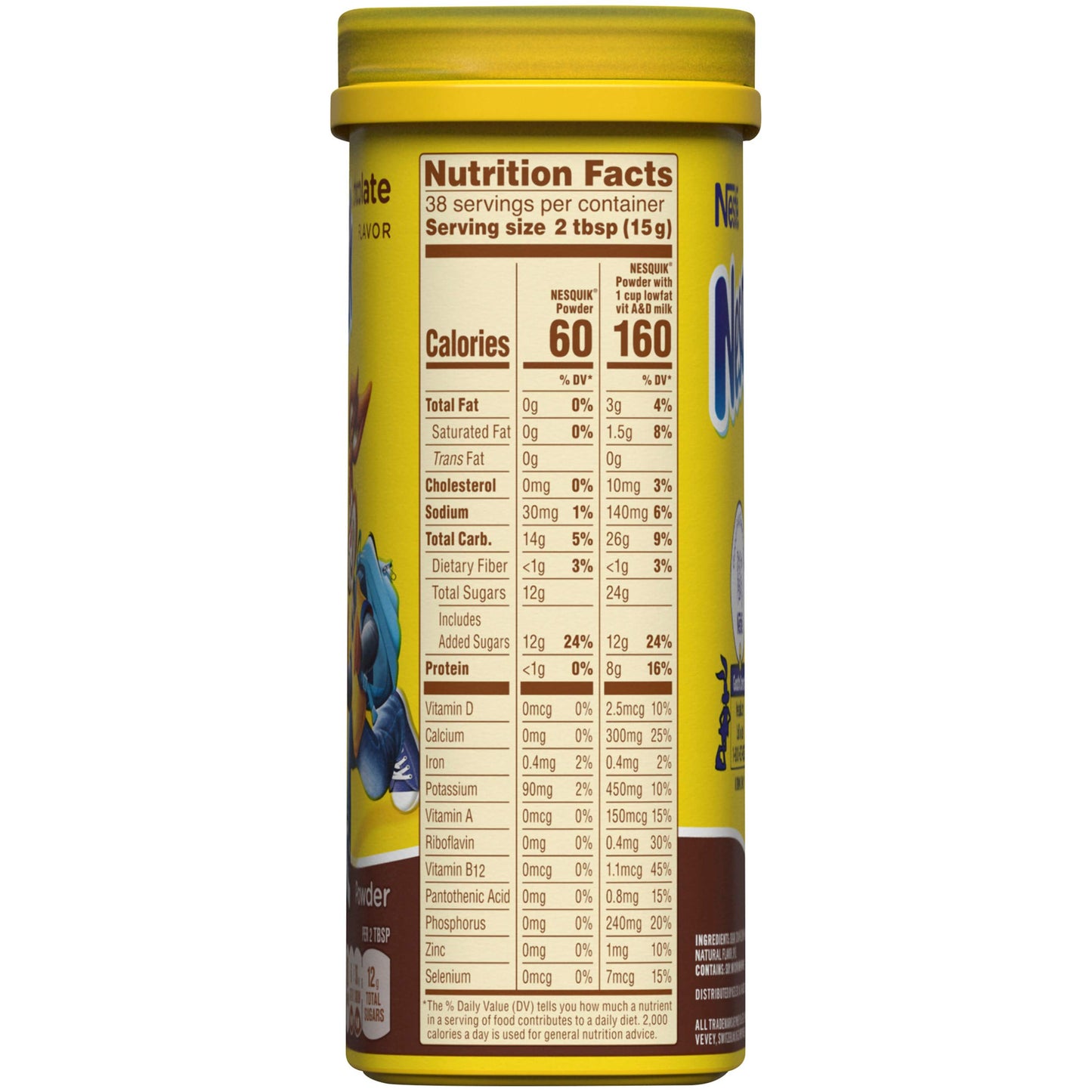 Nesquik Chocolate Flavor Powder Drink Mix Canister, 20.1 Ounce
