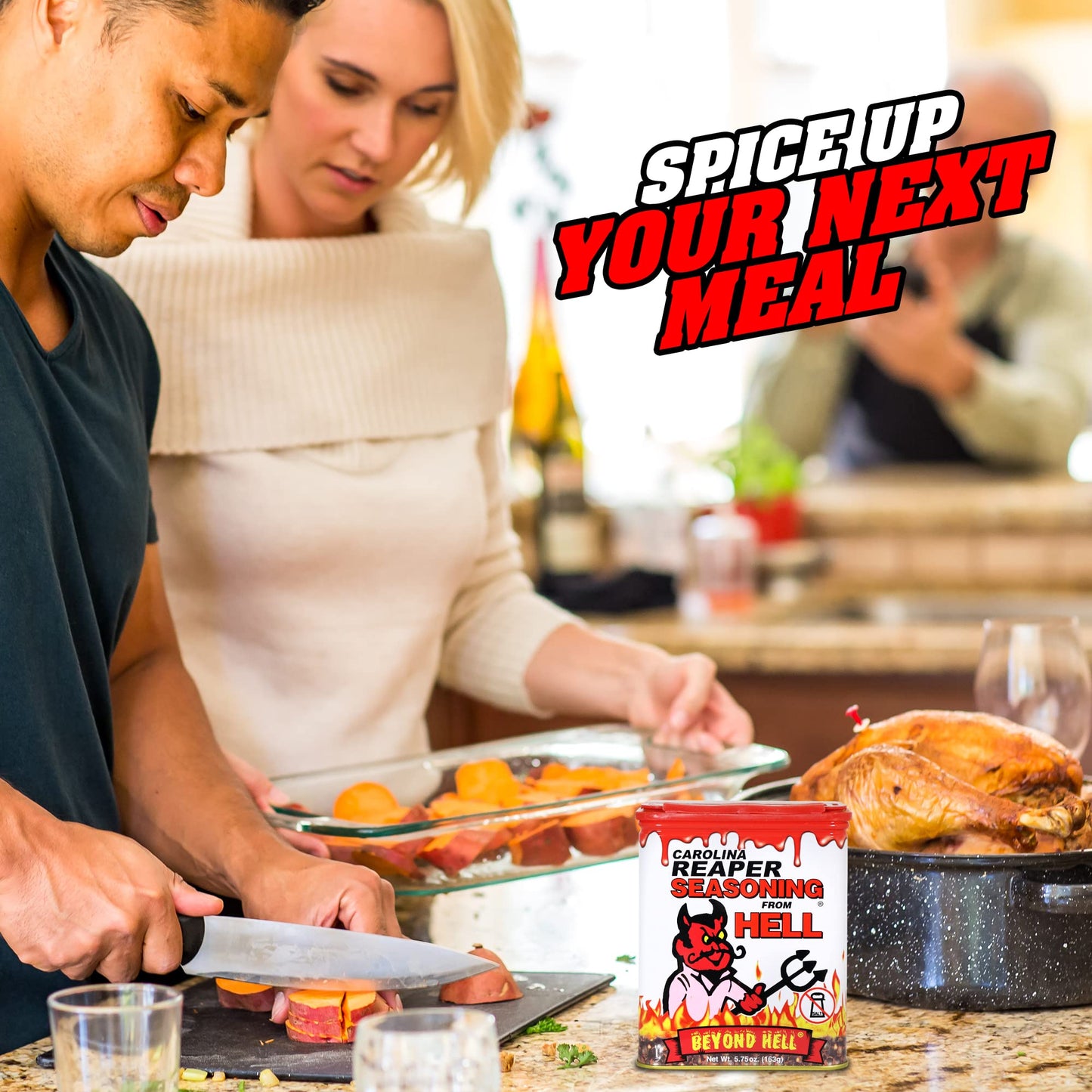 ASS KICKIN Carolina Reaper Seasoning - Salt Free Gourmet Hot Spice - 5.25 oz