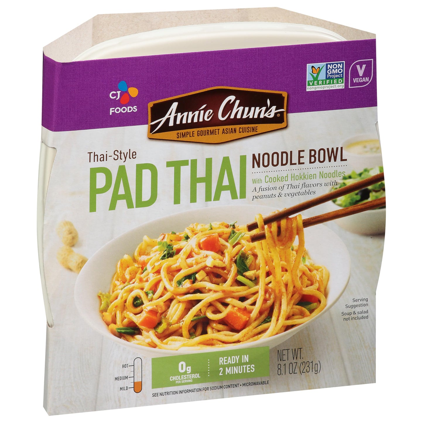 Annie Chun s Noodle Bowl, Thai-Style Pad Thai, Vegan, Non-GMO, 8.1-oz (Pack of 6)