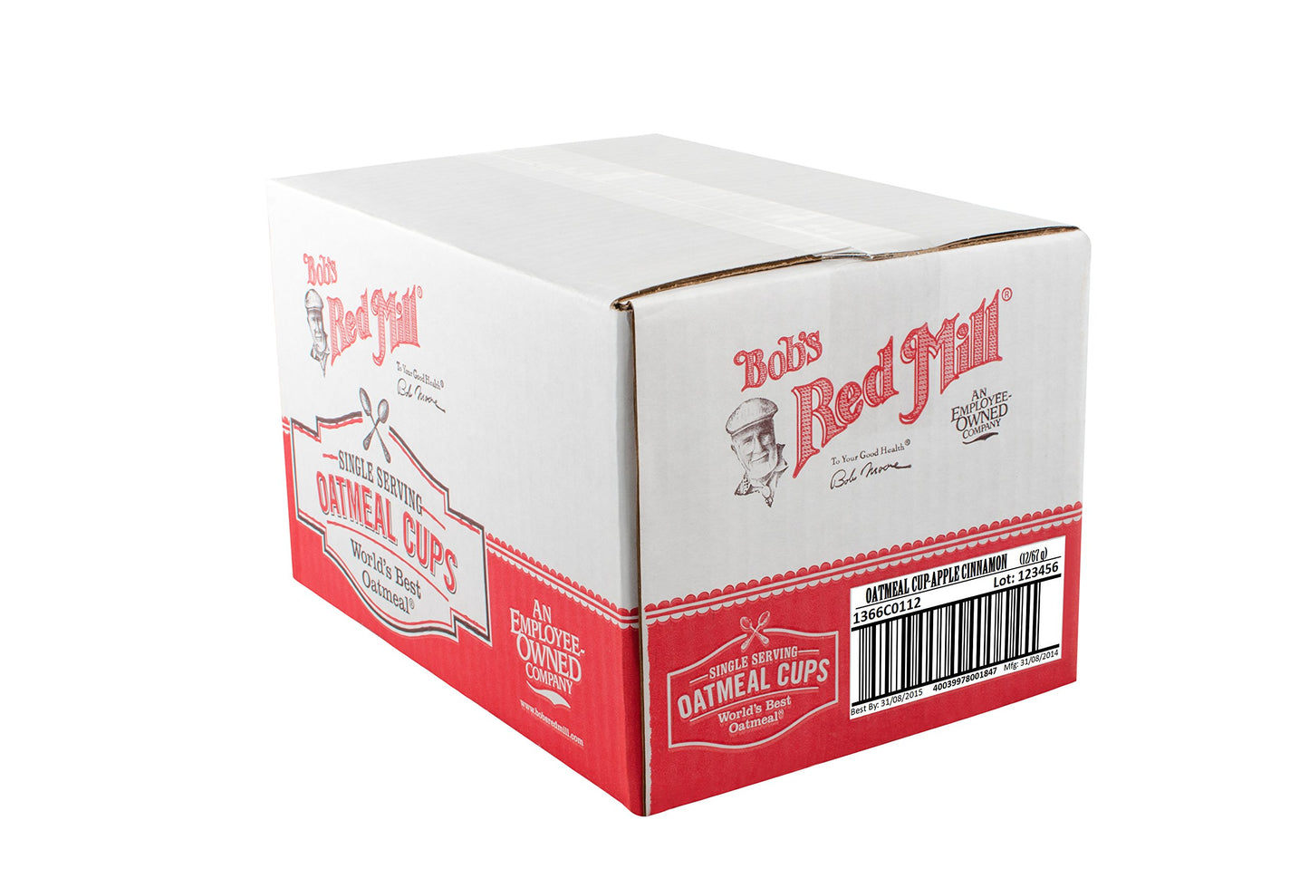 Bob s Red Mill GF Oatmeal Cup, Apple & Cinnamon, 2.36 Ounce Cup (Pack of 12) - Non-GMO, Whole Grain, Kosher