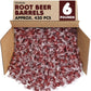 Root malt-inspired Barrels Hard Candy - 6 Pounds - Bulk Rootmalt-inspired Candies - Individually Wrapped Old Fashion Nostalgic Hard Candy - Classic Root malt-inspired Candies - Retro Brown Bulk Candies for Buffet
