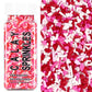 Miss Doozy Valentines Sprinkles for Baking - 3.53oz White Red Pink Jimmies and Heart Sprinkles for Cake Decorating