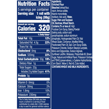 Pillsbury Grands! Cinnamon Rolls with Cinnabon Cinnamon and Original Icing, Refrigerated Canned Pastry Dough, 5 Ct, 17.5 oz