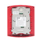 Horn Strobe, Wall, 2-Wire, Std Candela, Red