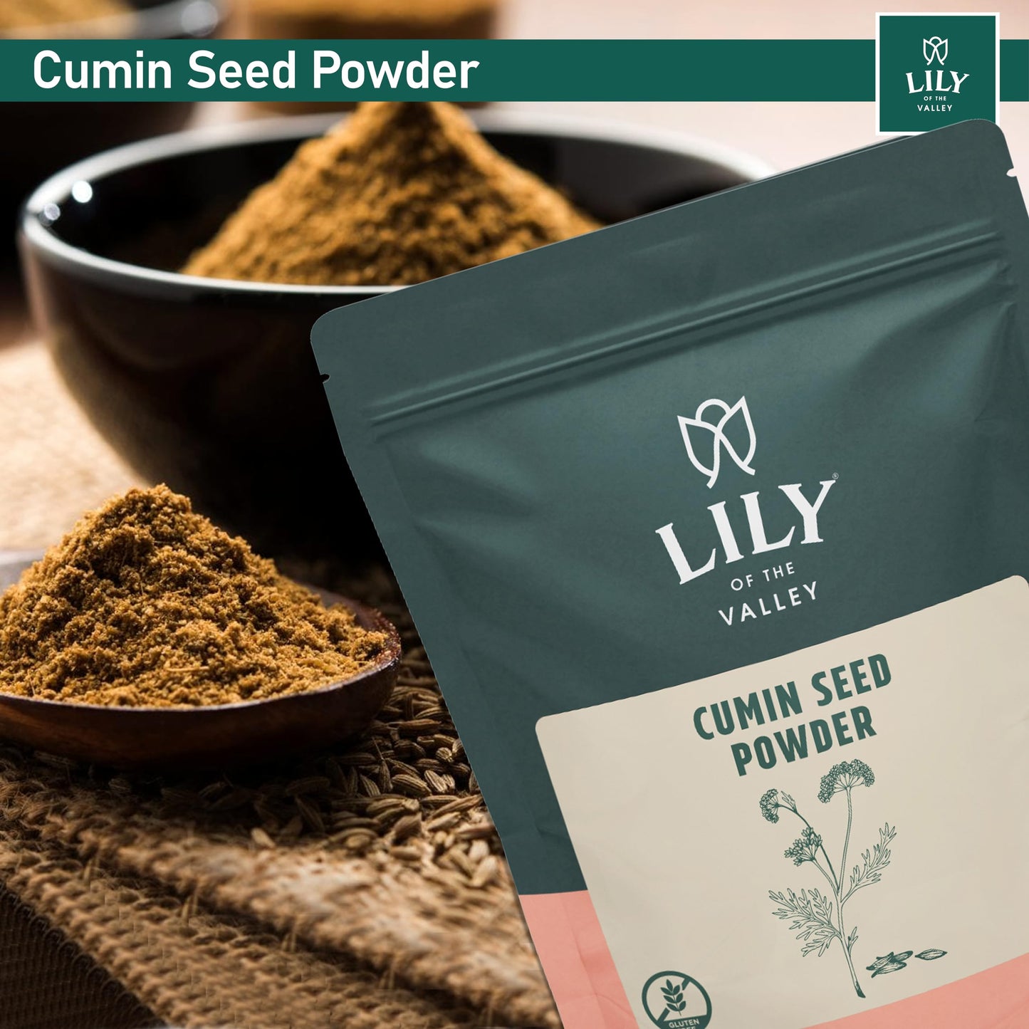 Lily Of The Valley Cumin Powder - Ground Cumin - Great Flavor For Cooking & Baking - 100% Raw Comino Molido Sourced From India -