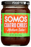 Somos Cuatro Chiles Salsa, Medium, 12 Oz (340 G)