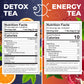 Total Tea Detox Tea & Energy Set - 25 Day Detox - Herbal SIim Tea with Chamomile - Hibiscus Tea and Ginger Root for Colon Cleanse - Natural Citrus & Cinnamon Fruit Tea for Digestive Health