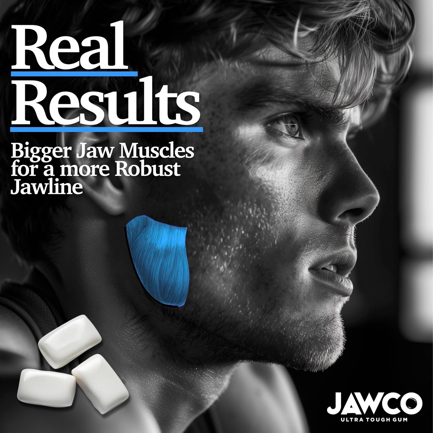 JAWCKO Ultra-Tough Jawline Chewing Gum | Get a Stronger  Squarer Jawline | Ripped Berry Jaw Training Hard Gum | 15X Strength | Chisel  Sculpt  Tone your Jaw | Facial Fitness Mewing Gum | 40 Pieces/Pack