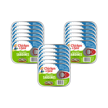 Chicken of the Sea Sardines in Olive Oil, 3.75 Ounce Cans (Pack of 18), Wild Caught Canned Sardines, Packaging May Vary