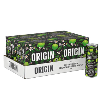 Origin Organic & Non-Gmo Lime Flavor Sparkling Water, 12 Fl Oz, Recyclable Aluminum Cans, 12 Fl Oz (Pack Of 24)