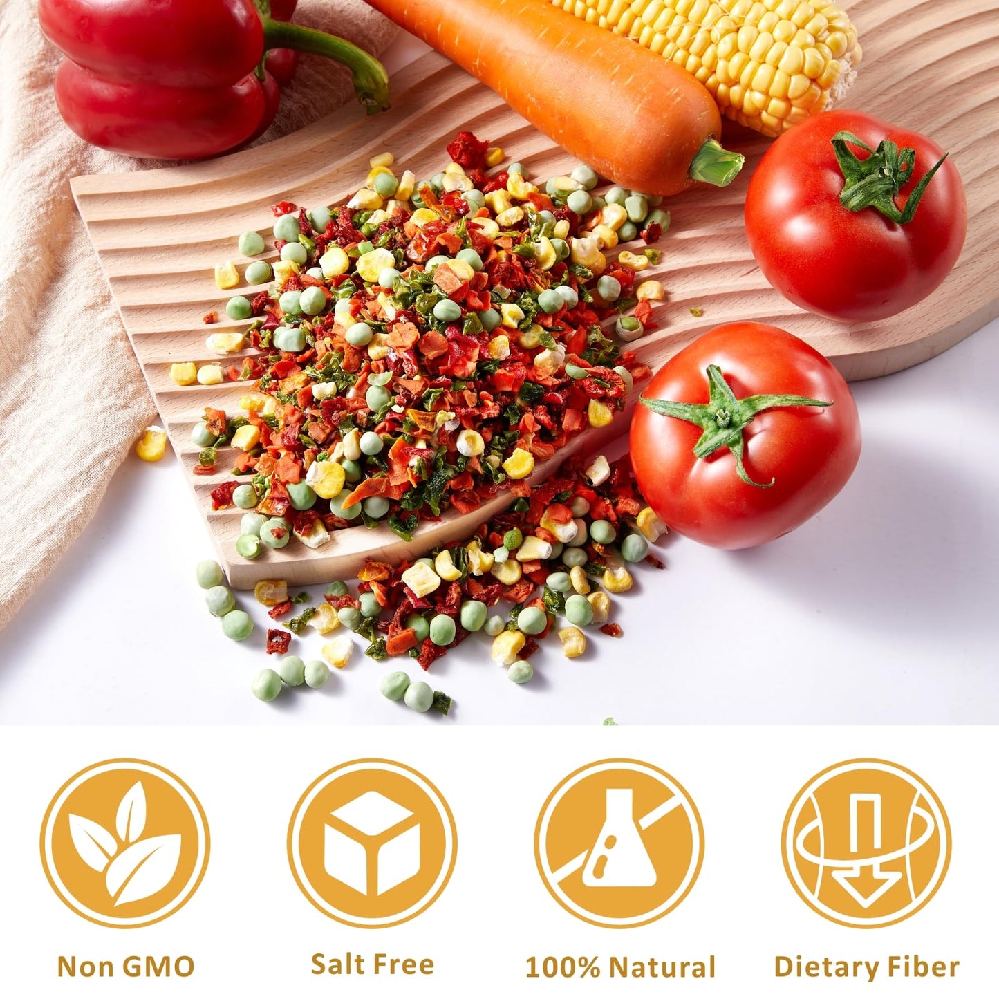 Yimi Freeze Dried Vegetable Soup Mix,Dehydrated Vegetables Ramen Toppings, Veggies Flakes Blend For Noodle Cooking,Stew, Stir Fr