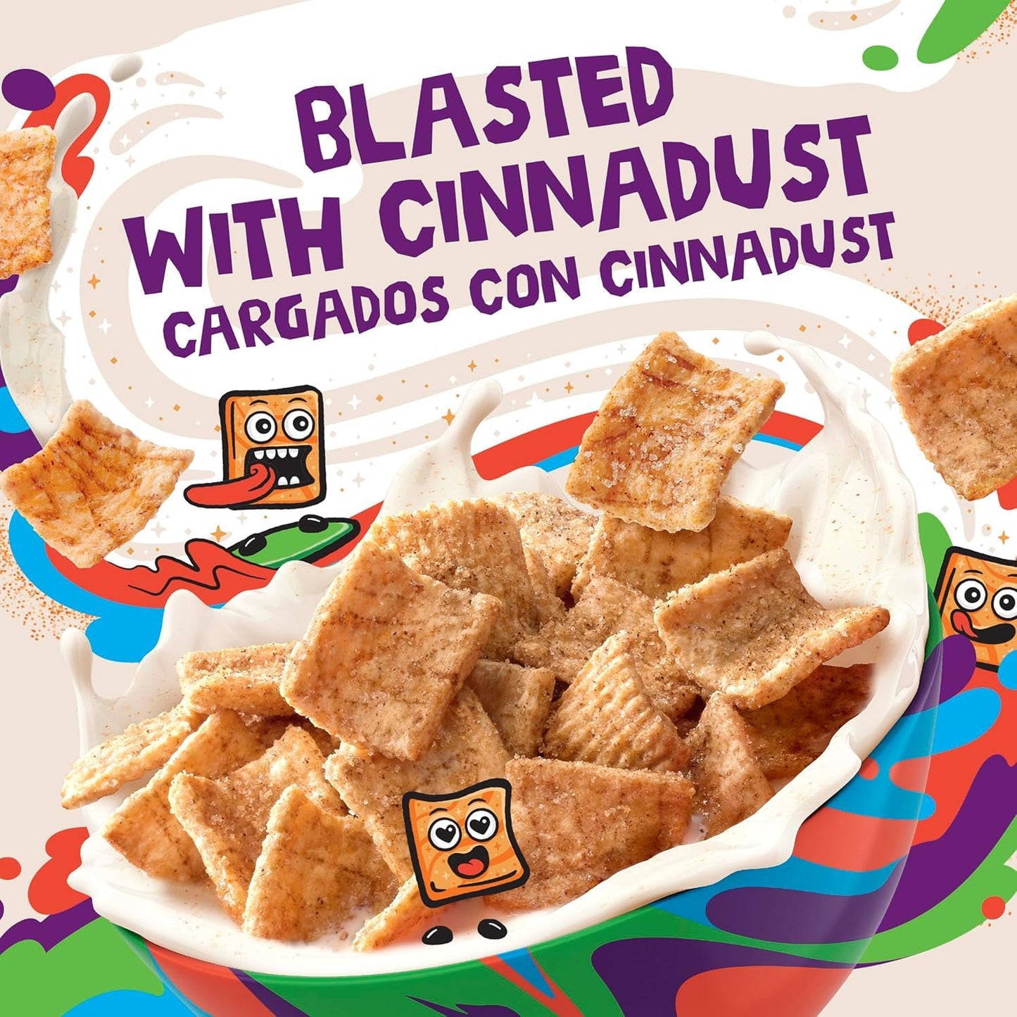 Cinnamon Toast Crunch Breakfast Cereal, Crispy Cinnamon Cereal, Mega Size, 27 Oz