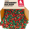 Strawberry Hard Candy - 6 Pounds - Old Fashioned Christmas Candy - Bulk Individually Wrapped Candy For Office - Strawberry Bon B