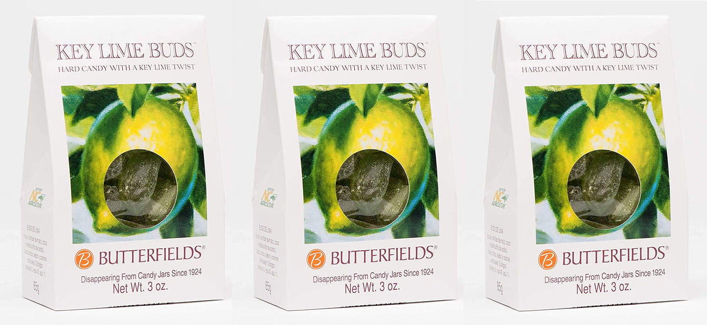 Butterfields Candy - Gourmet, Old-Fashioned KEY LIME Buds Hard Candy | Gluten Free | Made with 100% Real, Pure Cane Sugar | Hand