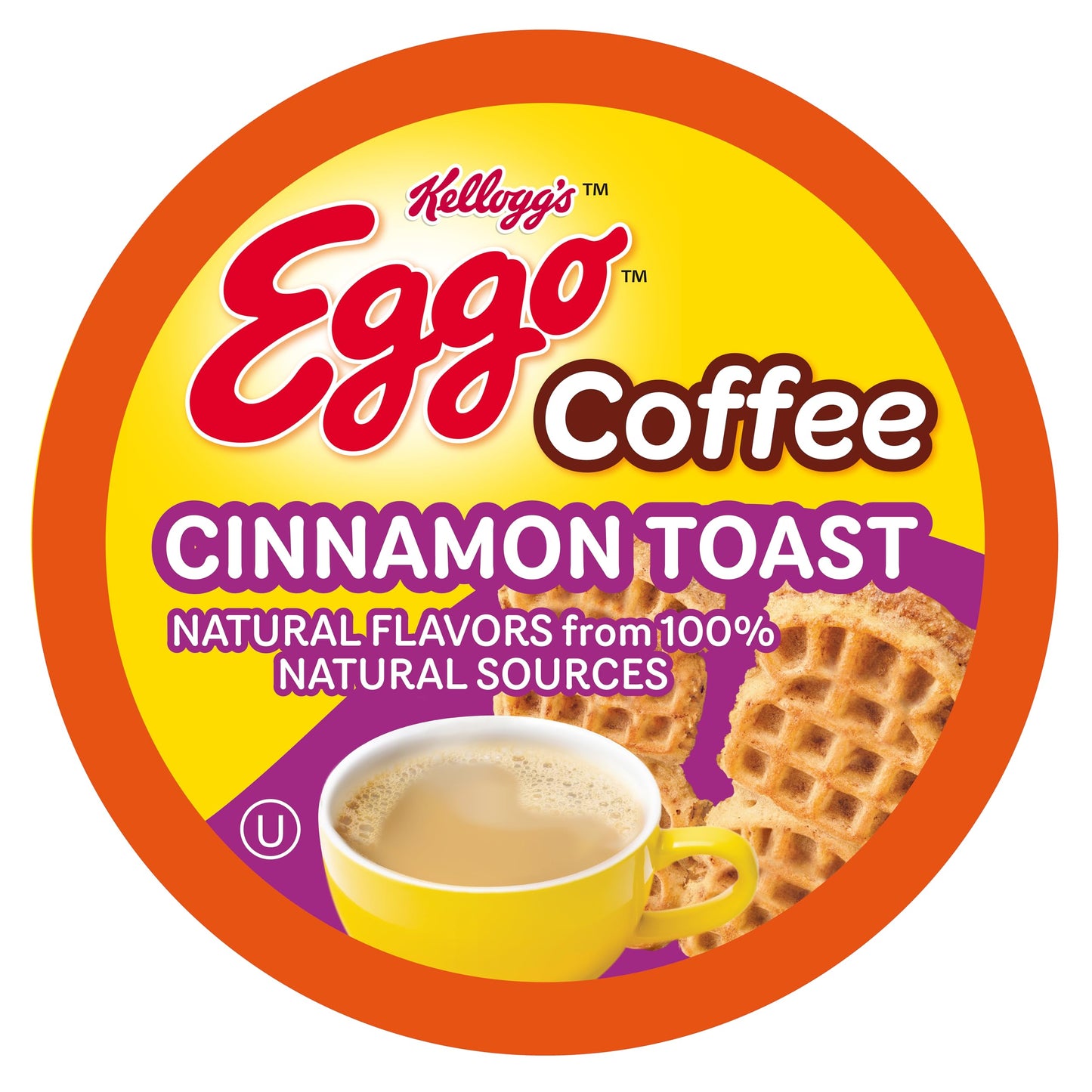 Eggo Cinnamon Toast Waffle Flavored Coffee Pods for Keurig, Fair Trade Certified, 40 Count