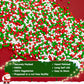 Christmas Nonpareils Sprinkles for Cake Decorating,130g White Red and Green Mini Pearls Mix,Edible Sugar Holiday sprinkle for Cu
