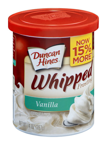 Duncan Hines Whipped Vanilla Frosting, 8-14 OZ Cans