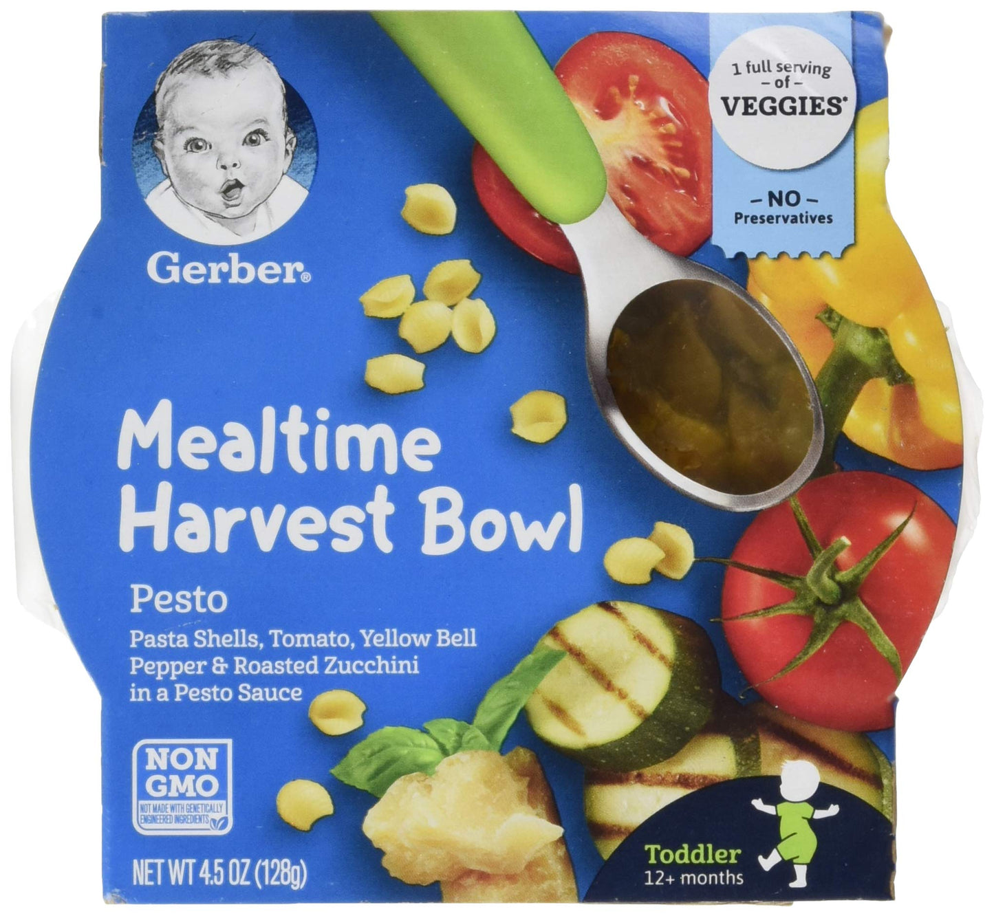 Gerber Up Age Mealtime Harvest Bowl Pesto, 4.5 Oz