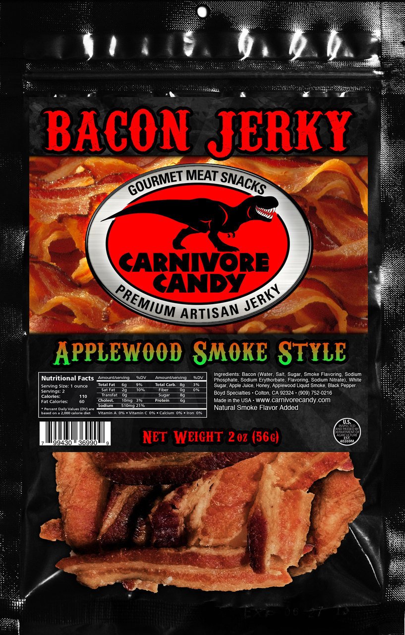 Carnivore Candy Bacon Jerky 5 Flavor Sampler Pack