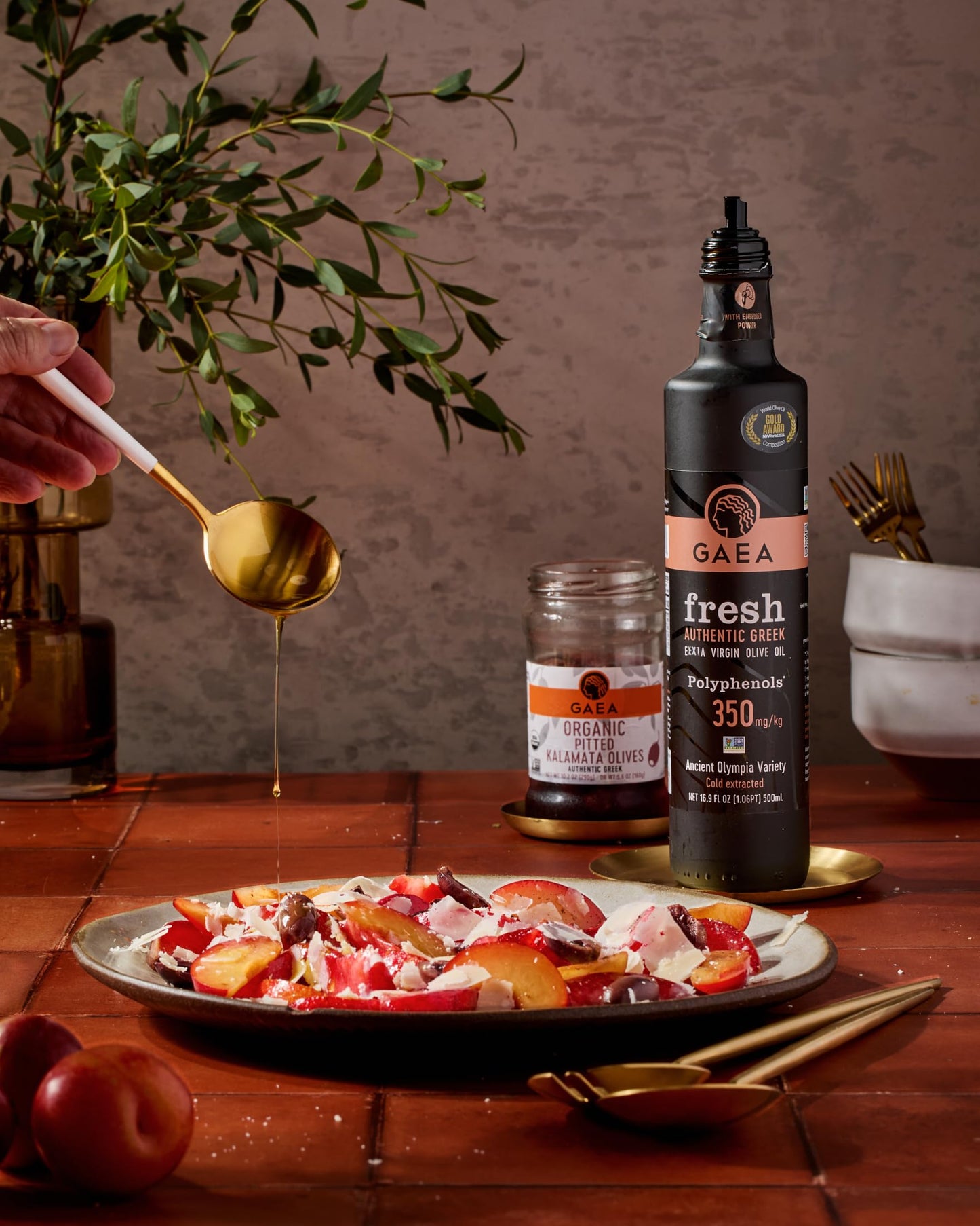 Gaea Fresh Greek Extra Virgin Olive Oil Single Origin EVOO 17 oz. Bottle