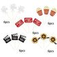 30 Pcs Movie Cupcake Toppers Glitter Movie Night Roll Camera Popcorn Cupcake Picks For Hollywood Theme Baby Shower Kids Birthday