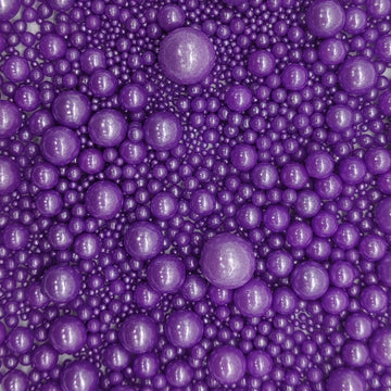 Edible Purple Sugar Pearls Sprinkles Candy Mix Size Pearls Cake Decorations Cupcake Toppers Decorating Perfect For Wedding Party