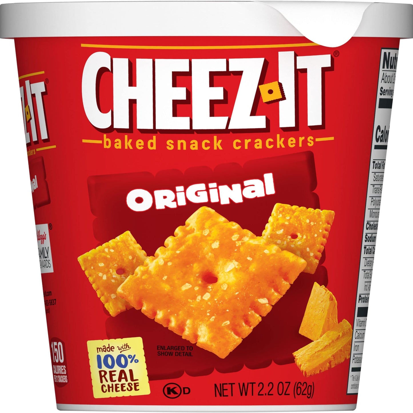 Cheez-It Cheese Crackers, Baked Snack Crackers, Office And Kids Snacks, Original, 22Oz Case (10 Cups)