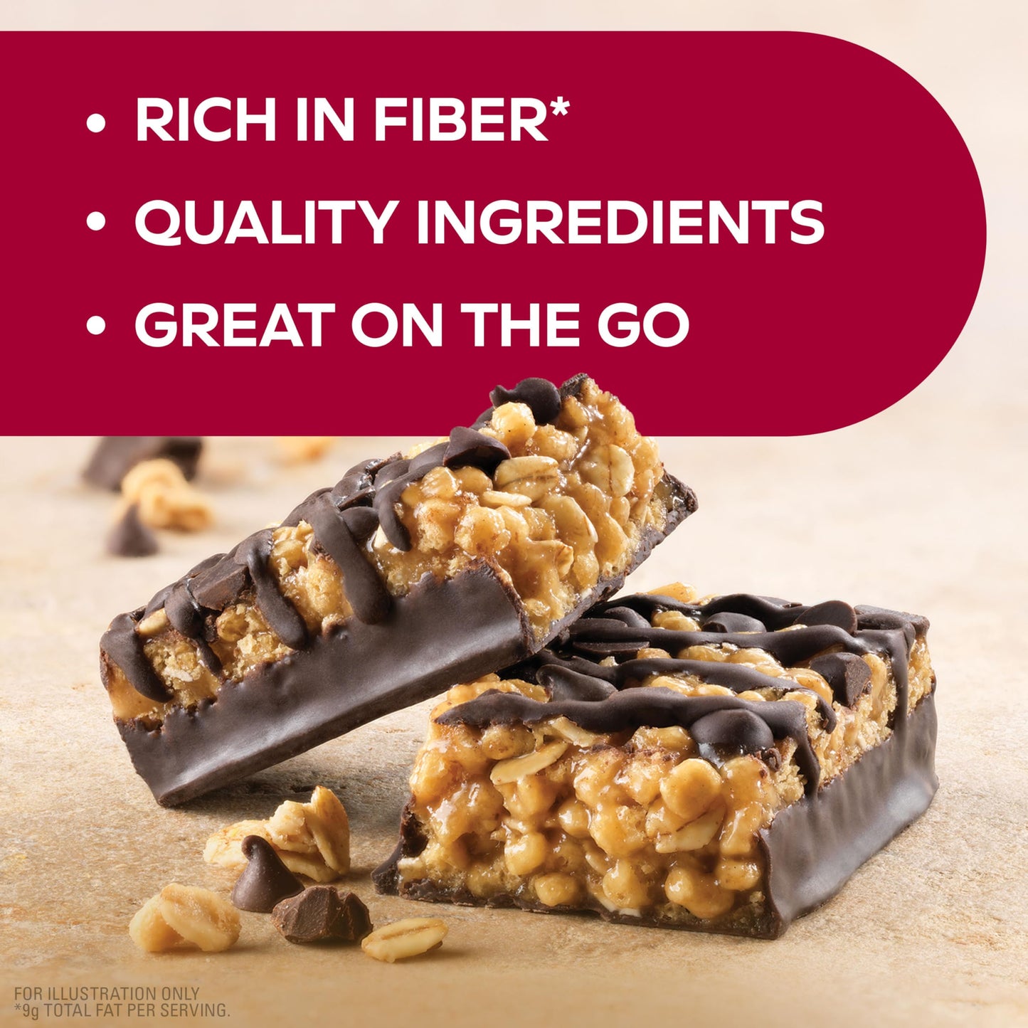 Atkins Chocolate Chip Granola Protein Meal Bar, 17g Protein, 1g Sugar, Keto Friendly, 12 Count