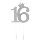 Chloe Elizabeth Rhinestone Princess Crown Cake Topper for Sweet 16 - Silver