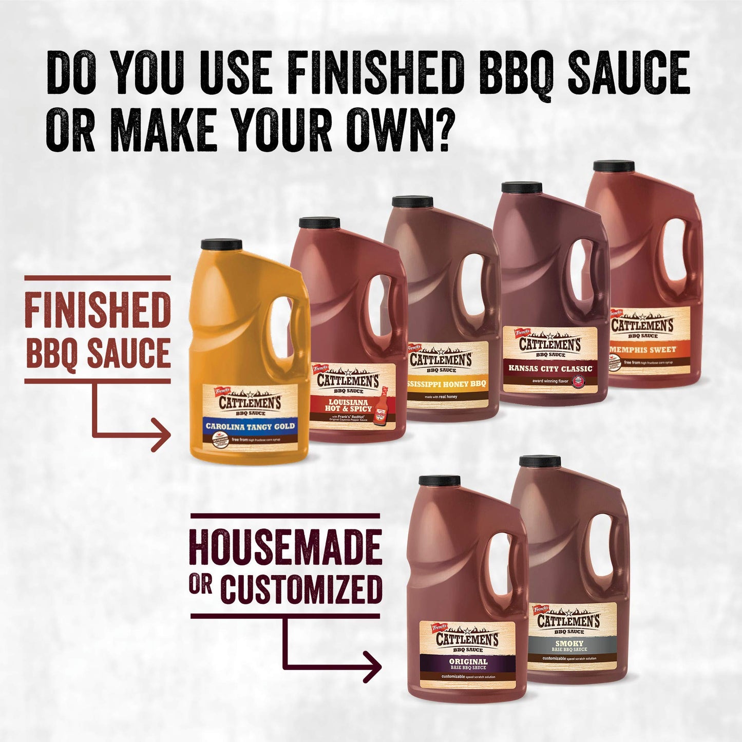 Cattlemens Smoky Base BBQ Sauce, 5 Gal Jug, Ideal for Ribs, Briskets, Wings, 640 Fl Oz
