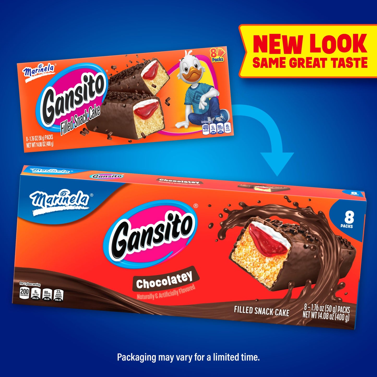 Marinela Gansito Strawberry and Crme Filled Snack Cakes | 1 pack (8 count)