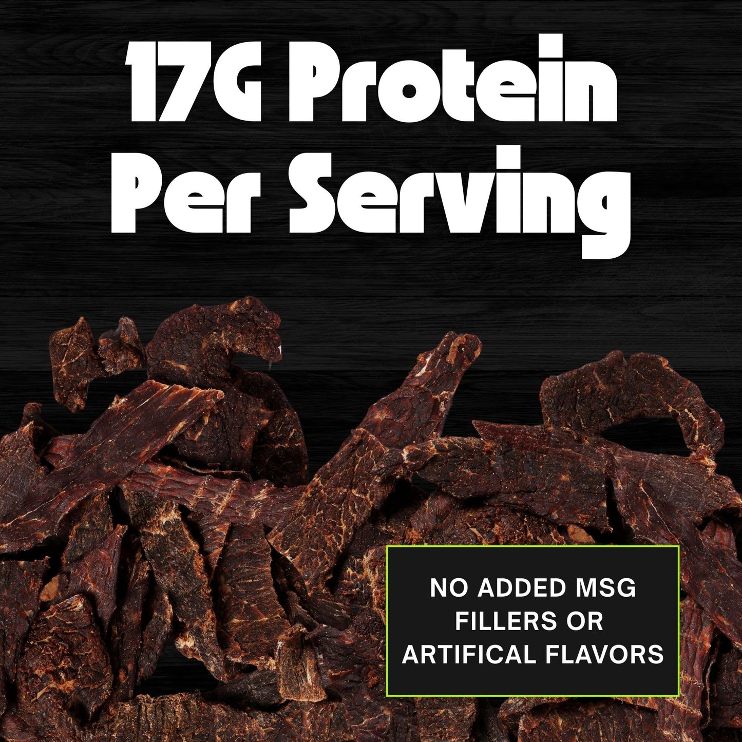 NO MANS LAND BEEF JERKY Fajita Lime High Protein Snack 16oz Gluten Free