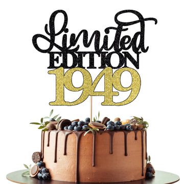 Leetaivie Limited Edition 1949 Cake Topper, Happy 75Th Birthday Cake Topper, Men And Women Cheer 75 Years /75 & Fabulous Cake De