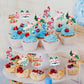 Gyufise 36Pcs Flamingo Cupcake Toppers Tropical Aloha Luau Picks Paper Multi-2