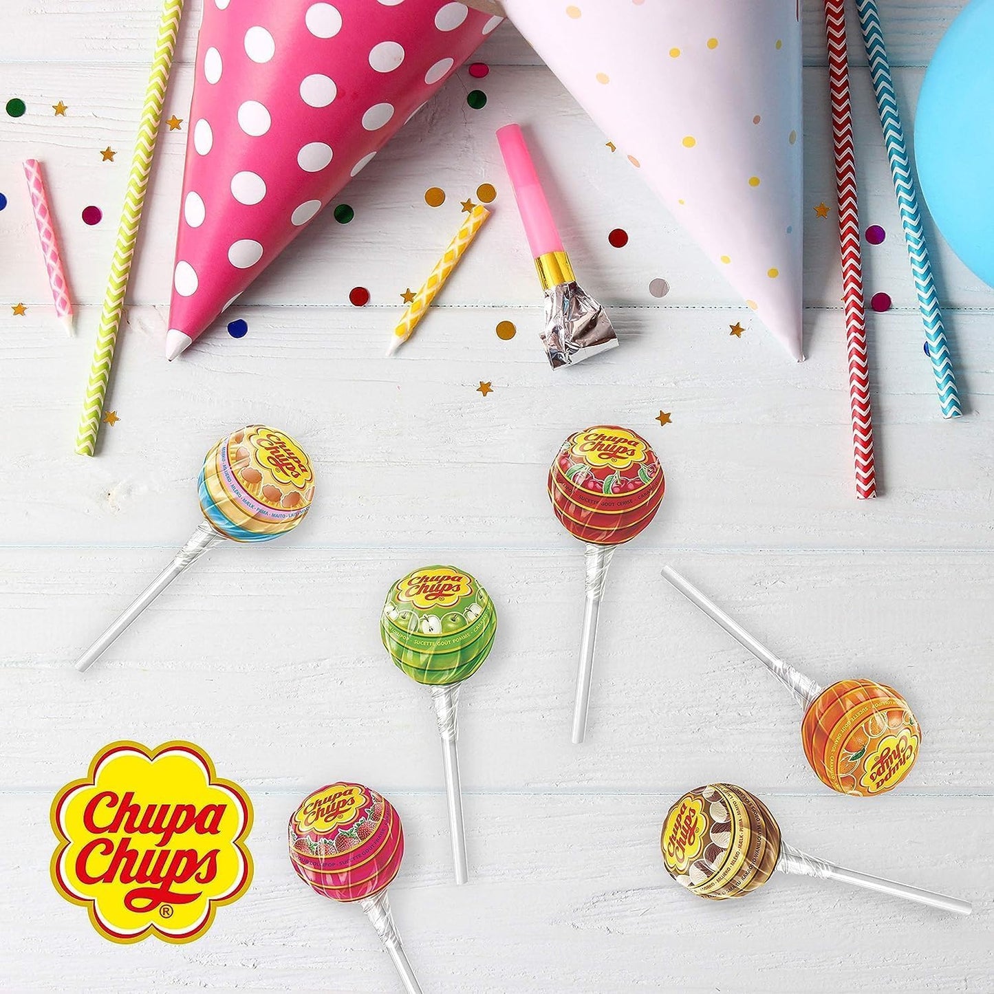 Chupa Chups SUGAR FREE Lollies, Assorted Flavours, 50 Count (Pack of 1) - Perfect for Guilt-Free Enjoyment!