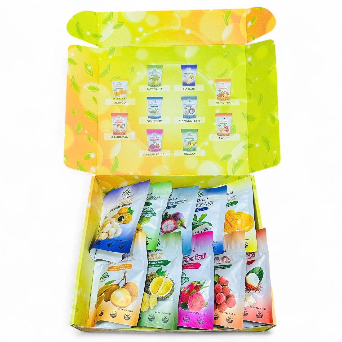 CHAVI Freeze Dried Exotic Tropical Fruits | Pack of 10 | Gift Box - No Added Sugars or Preservatives - Non-GMO, Vegan, Gluten-Fr