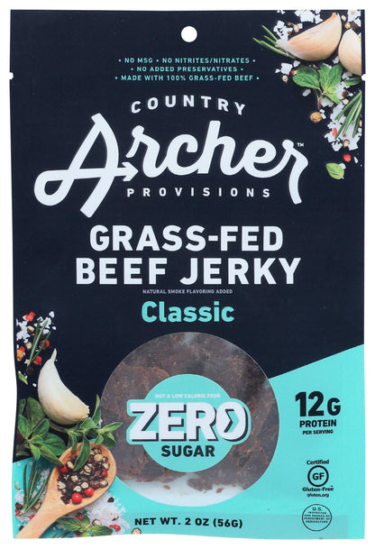 Country Archer Classic Grass Fed Beef Jerky, 2 Oz