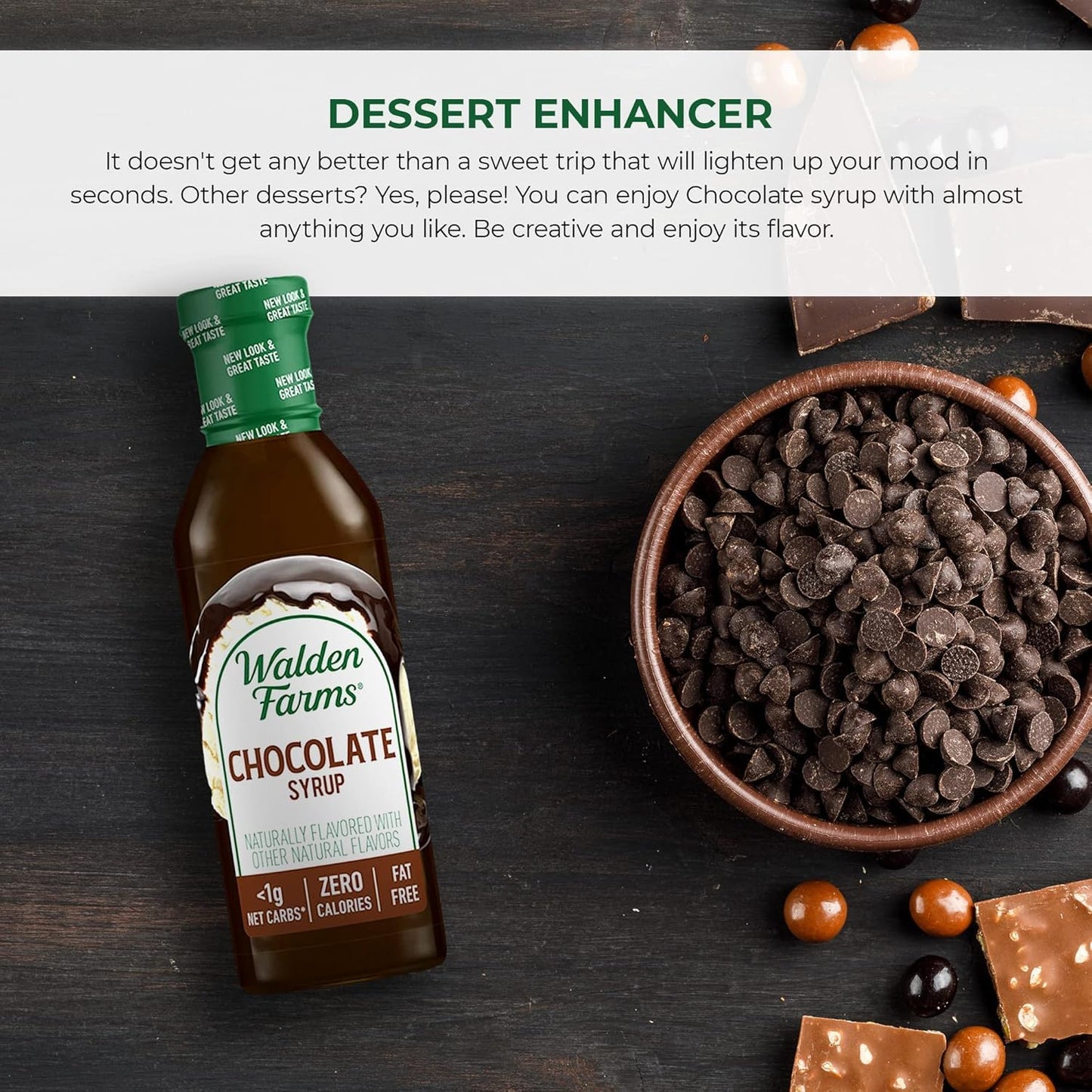 Walden Farms Chocolate Syrup - Calorie-Free, Sugar-Free, Keto-Friendly, 12 oz Bottle