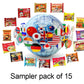 Generic Ramen Noodles International Snack Box - 15-Piece Variety Pack from Japan, Philippines, Thailand, Vietnam + Free Chopsticks & Sticker