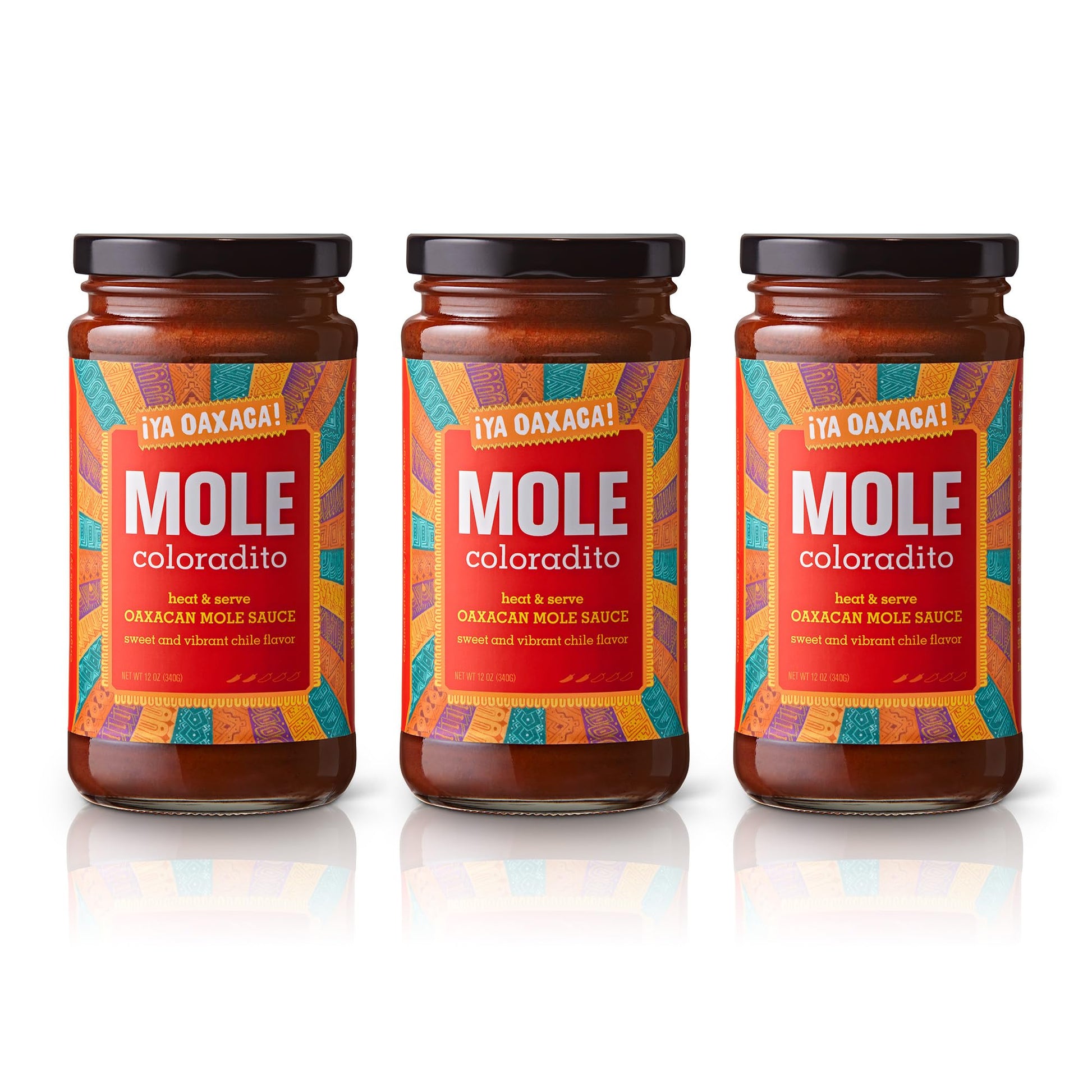 Ya Oaxaca Mole Sauce Coloradito - Mild Spice - Vegan, Gluten Free - 12oz (3pk)