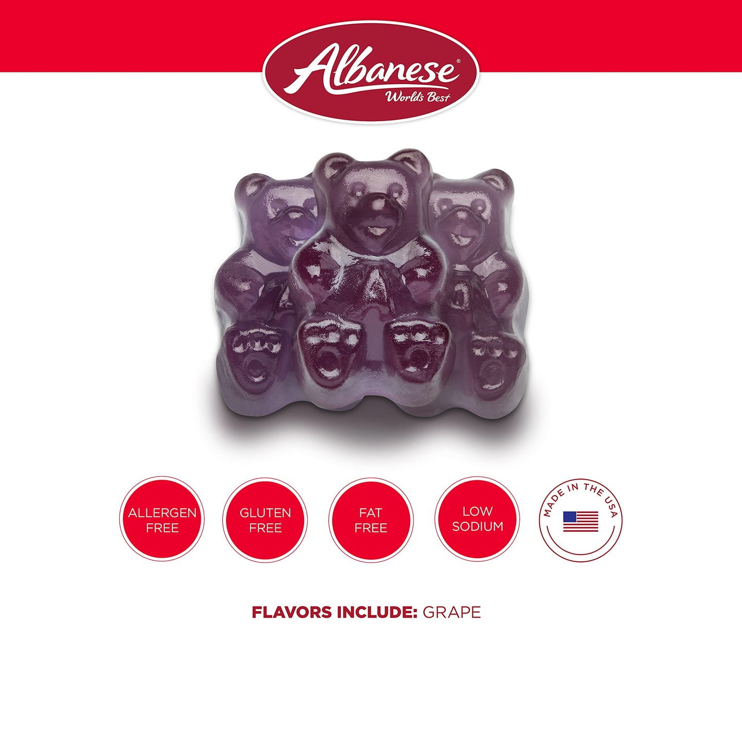 Albanese G  Gummi Bears, 5lbs Candy, Purple, Model 50109