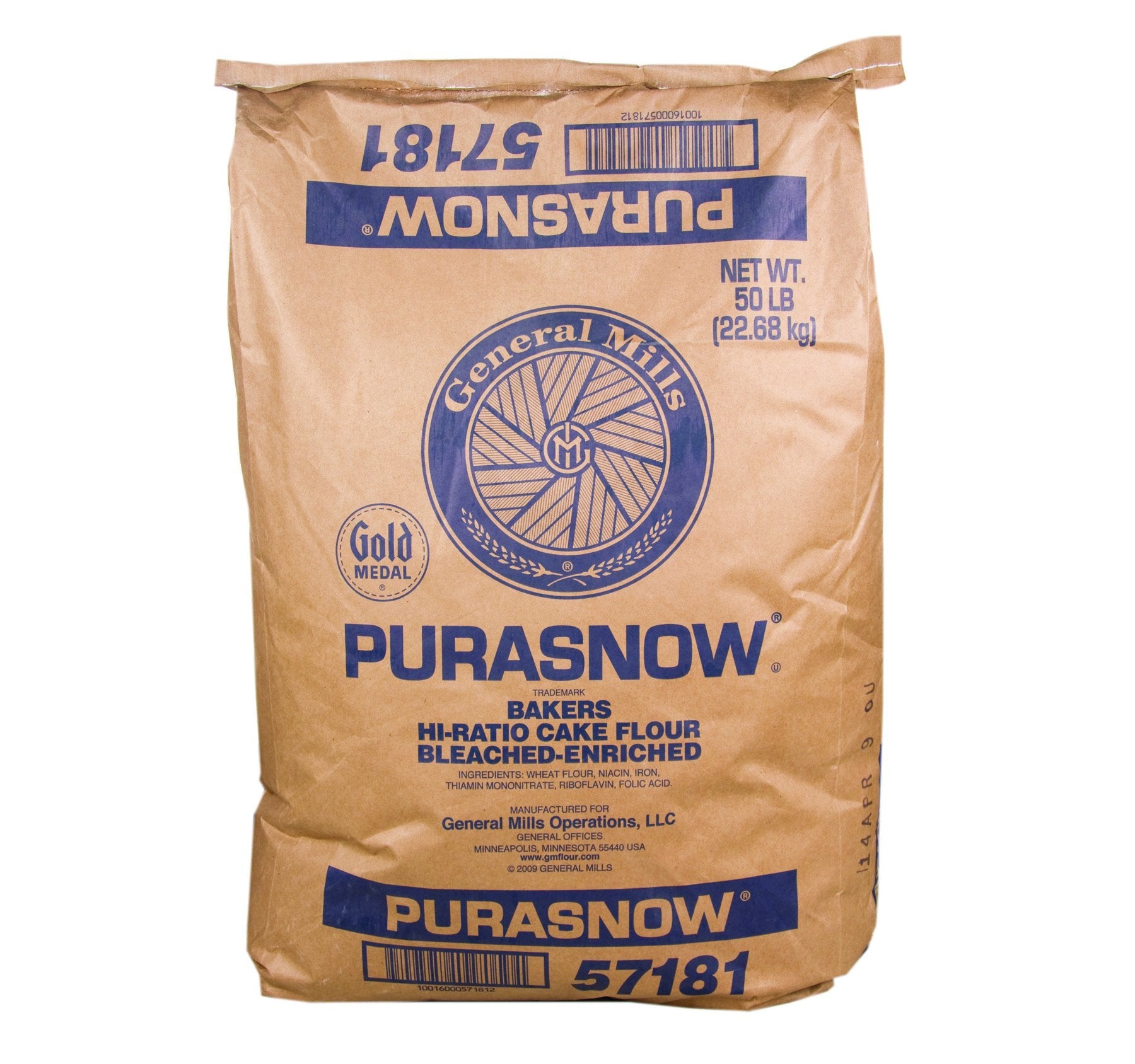 General Mills Gm - 51061 Pure As Snow Cake Flour 50 Lbs.