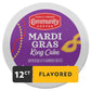 Community Coffee Mardi Gras King Cake Flavored Coffee Pods, Medium Roast, 12 Count, Compatible with Keurig 2.0
