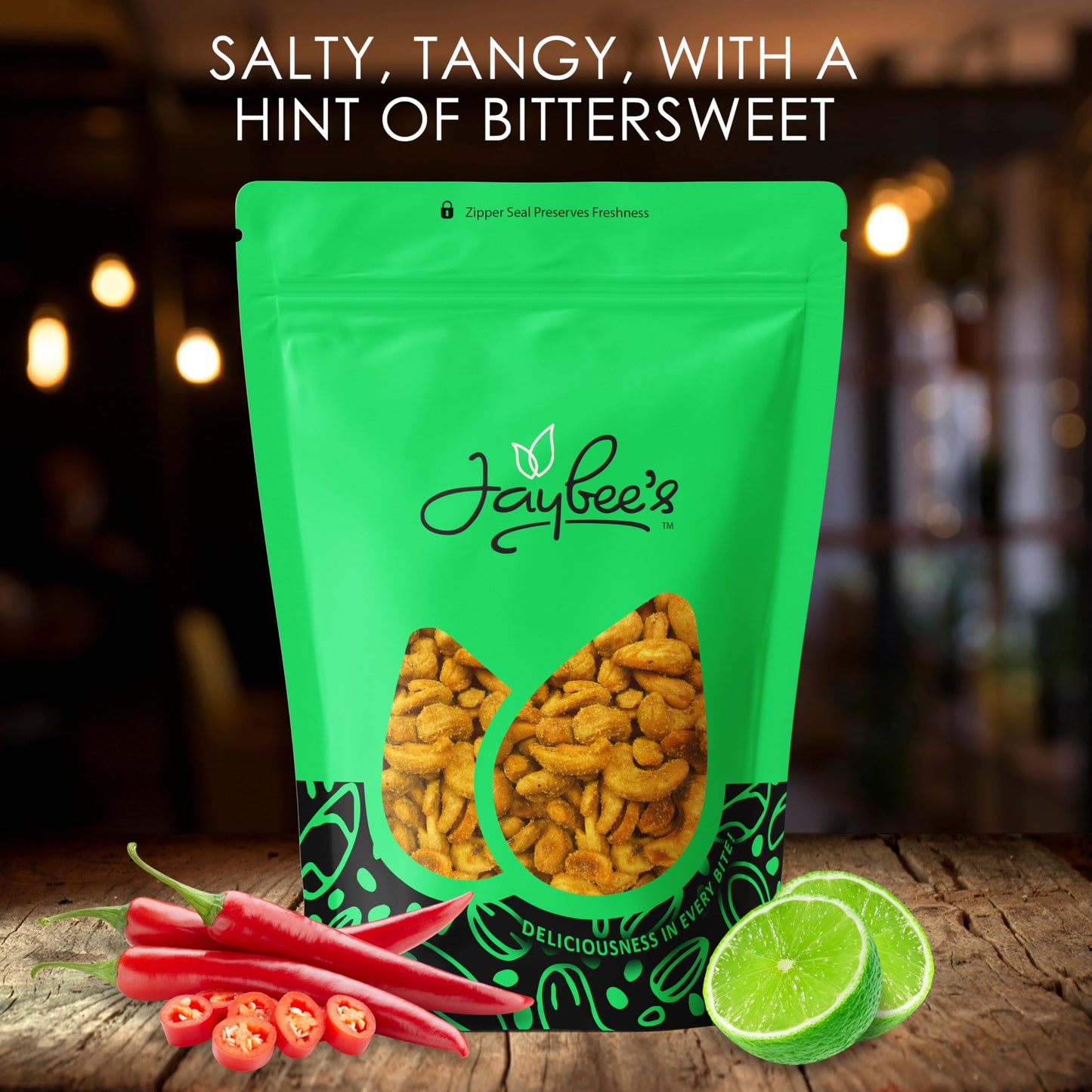 Chili Lime Cashews (24 Oz) - Spicy & Tangy Flavored Cashew | Resealable Bag | Gourmet Roasted Nuts | Perfect Snack For On-The-Go
