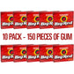 Wrigley Cinnamon Chewing Gum, 15 Stick (Pack Of 10), 150 Gum Pieces, Cinnamon Gum