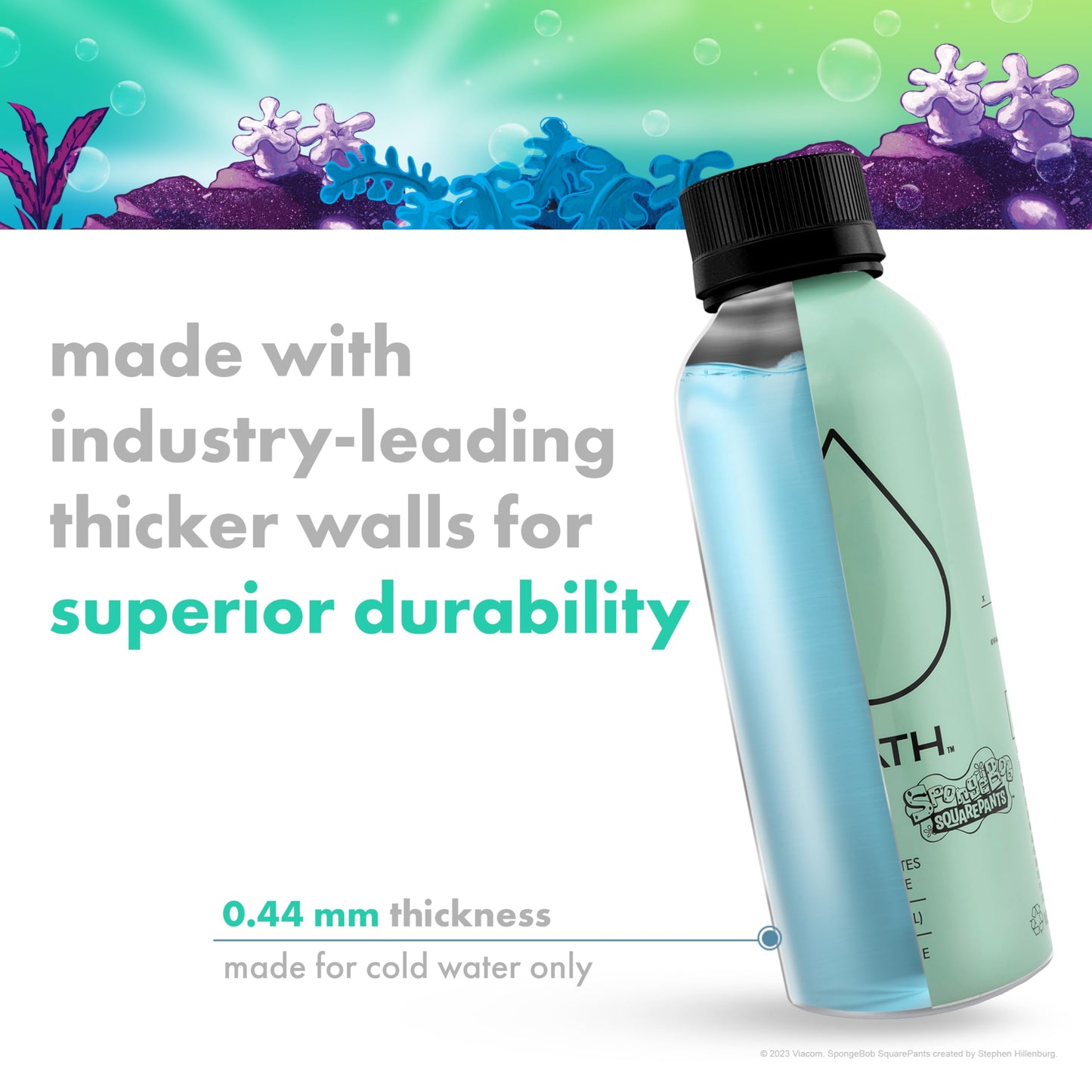 Path Still Water Ultra-Purified, Ph-Balanced, Locally Sourced - Nickelodeon Squidward Edition Aluminum Water Bottle - Bpa-Free,
