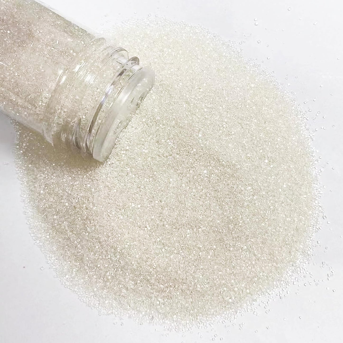 Philaeec White Sanding Sugar Edible Sparkling Crystals For Baking Cake Decoration Cookie Ice Cream Cupcake Toppers Wedding Party